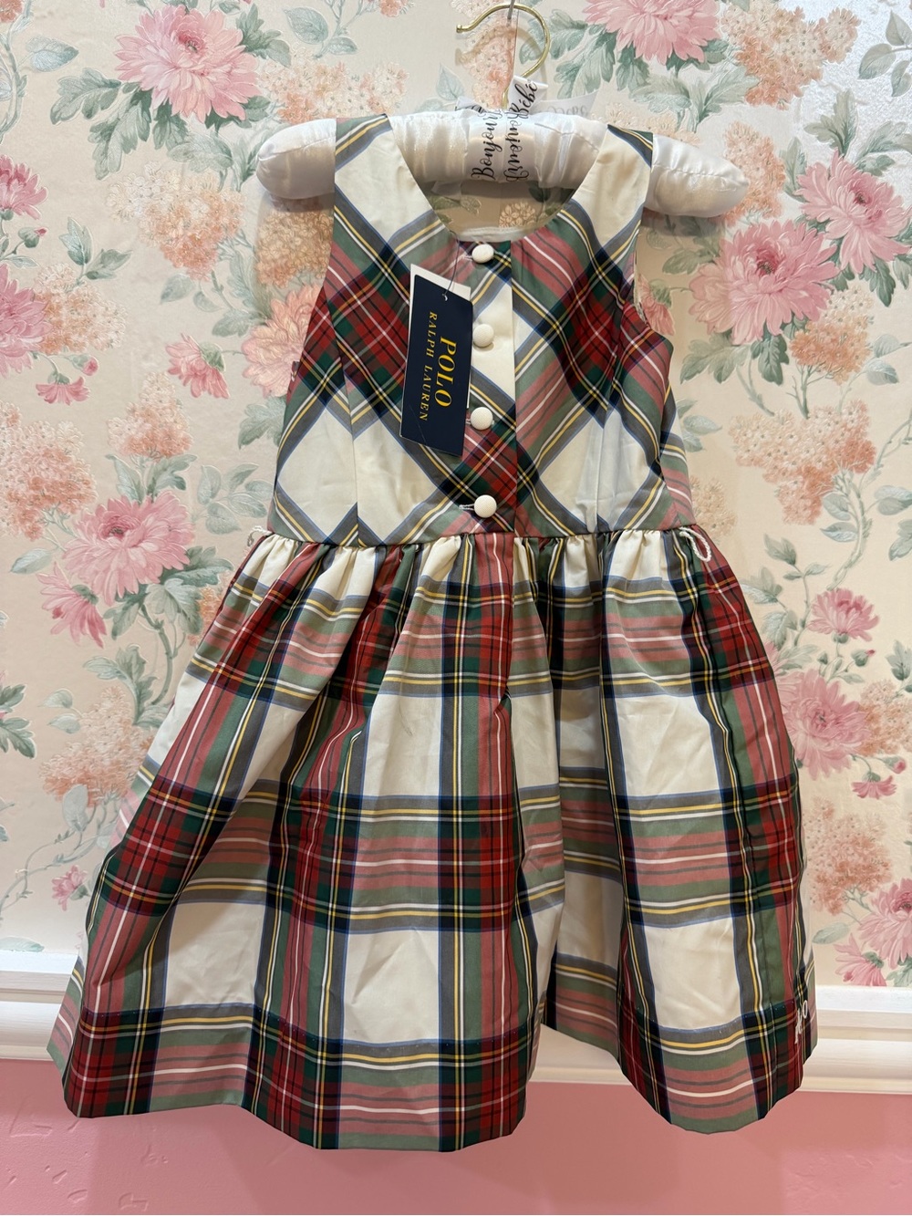 Ralph Lauren Multicolor Plaid Sleeveless Holiday Dress